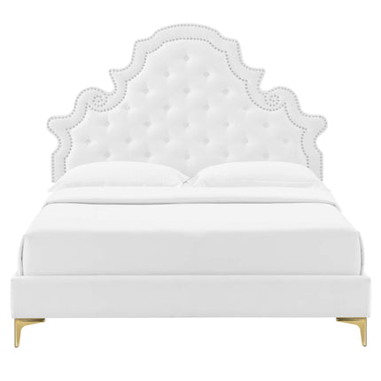 Modway MOD-6757 Gwyneth Tufted Performance Velvet Full Platform Bed Modway