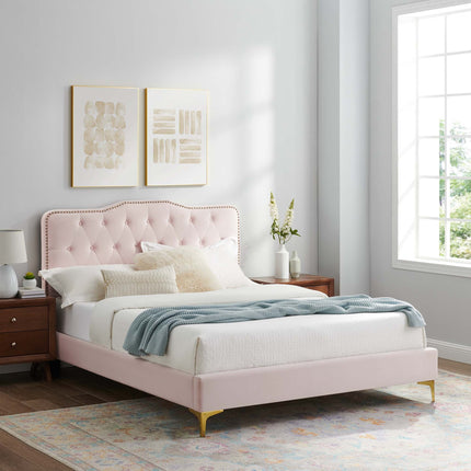 Modway MOD-6775 Amber Performance Velvet Queen Platform Bed Modway