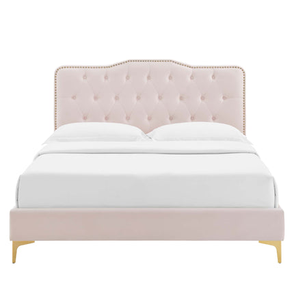 Modway MOD-6775 Amber Performance Velvet Queen Platform Bed Modway