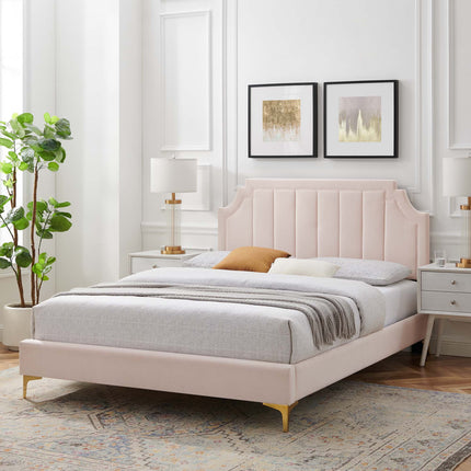 Modway MOD-6906 Sienna Performance Velvet Twin Platform Bed - Plaza Home Decor