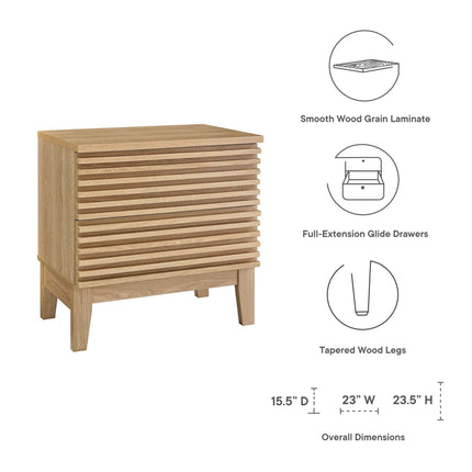 Modway MOD-6964 Render Two-Drawer Nightstand Modway