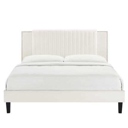 Modway MOD-6990 Zahra Channel Tufted Performance Velvet Twin Platform Bed Modway