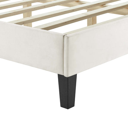 Modway MOD-6990 Zahra Channel Tufted Performance Velvet Twin Platform Bed Modway