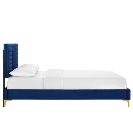 Modway MOD-6995 Sofia Channel Tufted Performance Velvet Full Platform Bed - Plaza Home Decor