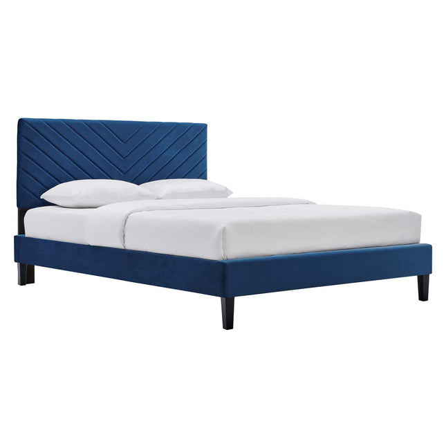 Modway MOD-7038 Roxanne Performance Velvet Full Platform Bed Modway