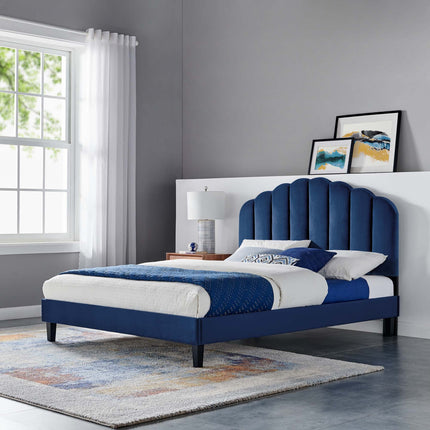 Modway MOD-7039 Daisy Performance Velvet Full Platform Bed Modway