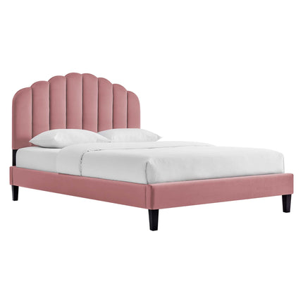 Modway MOD-7043 Daisy Performance Velvet Twin Platform Bed Modway