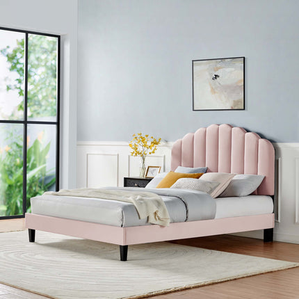Modway MOD-7043 Daisy Performance Velvet Twin Platform Bed Modway