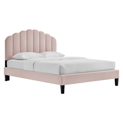 Modway MOD-7043 Daisy Performance Velvet Twin Platform Bed Modway