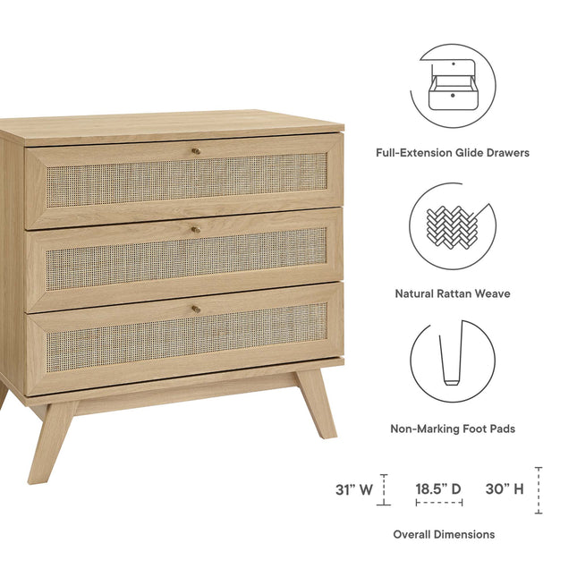 Modway MOD-7051 Soma 3-Drawer Dresser - Plaza Home Decor