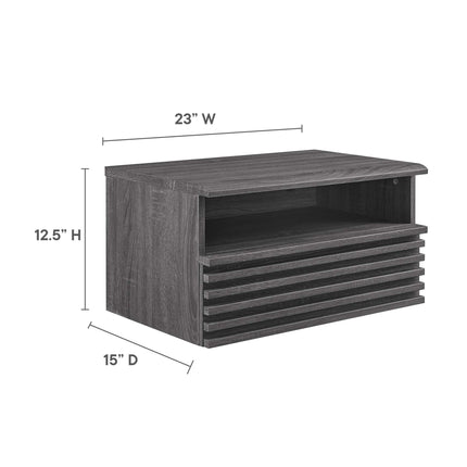 Modway MOD-7058 Render Wall-Mount Nightstand Modway