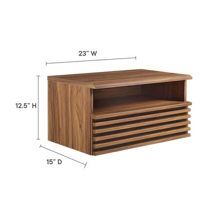Modway MOD-7058 Render Wall-Mount Nightstand Modway