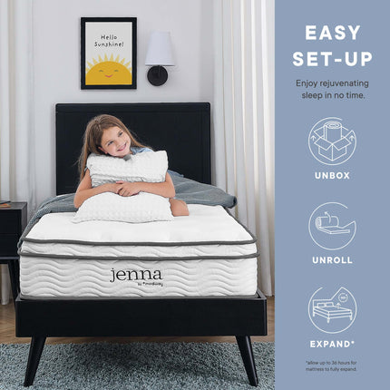 Modway MOD-7092 Jenna 6" Innerspring and Foam Narrow Twin Mattress Modway