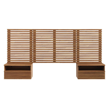 Modway MOD-7115 Render Wall Mount Twin Headboard and Modern Nightstands Modway