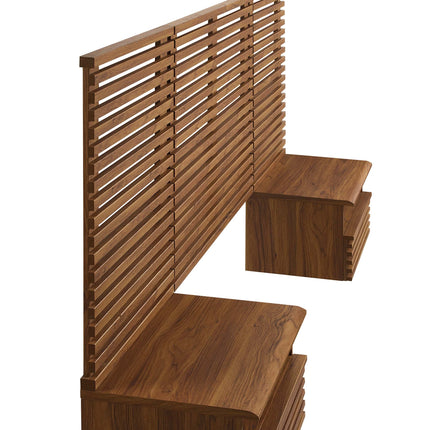Modway MOD-7115 Render Wall Mount Twin Headboard and Modern Nightstands Modway