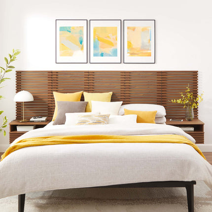 Modway MOD-7116 Render Wall Mount Queen Headboard and Modern Nightstands Modway