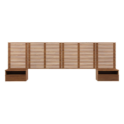 Modway MOD-7117 Render Wall Mount King Headboard and Modern Nightstands Modway