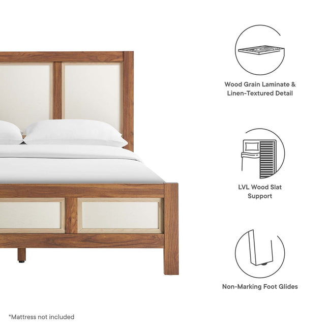 Modway MOD-7119 Capri Wood Grain Queen Platform Bed Modway