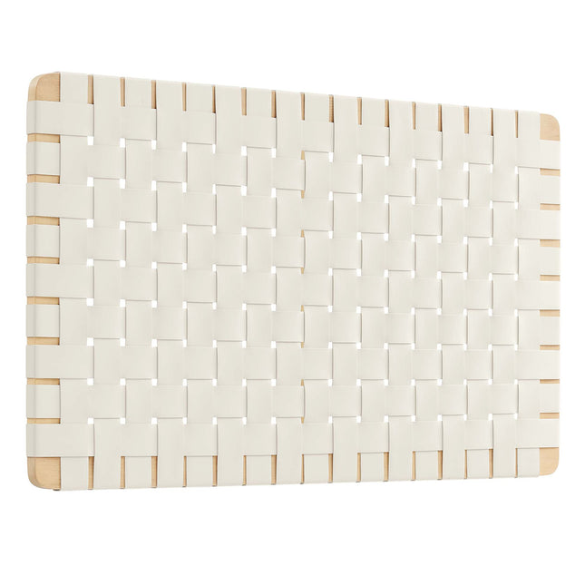 Modway MOD-7120 Sparta Weave Wall-Mount Vegan Leather Twin Headboard - Plaza Home Decor