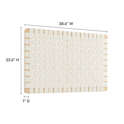 Modway MOD-7120 Sparta Weave Wall-Mount Vegan Leather Twin Headboard - Plaza Home Decor