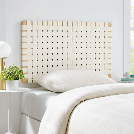 Modway MOD-7120 Sparta Weave Wall-Mount Vegan Leather Twin Headboard - Plaza Home Decor