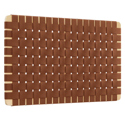 Modway MOD-7120 Sparta Weave Wall-Mount Vegan Leather Twin Headboard - Plaza Home Decor