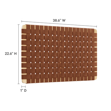 Modway MOD-7120 Sparta Weave Wall-Mount Vegan Leather Twin Headboard - Plaza Home Decor