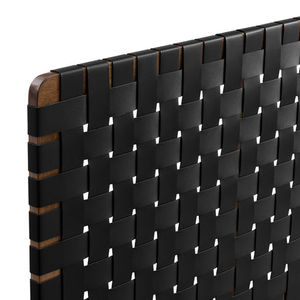 Modway MOD-7120 Sparta Weave Wall-Mount Vegan Leather Twin Headboard - Plaza Home Decor