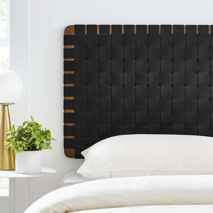 Modway MOD-7120 Sparta Weave Wall-Mount Vegan Leather Twin Headboard - Plaza Home Decor