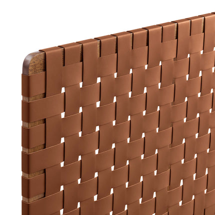 Modway MOD-7120 Sparta Weave Wall-Mount Vegan Leather Twin Headboard - Plaza Home Decor