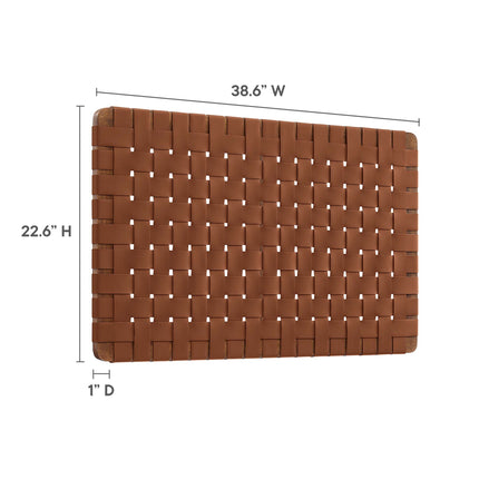 Modway MOD-7120 Sparta Weave Wall-Mount Vegan Leather Twin Headboard - Plaza Home Decor