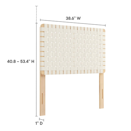 Modway MOD-7121 Sparta Weave Vegan Leather Twin Headboard - Plaza Home Decor