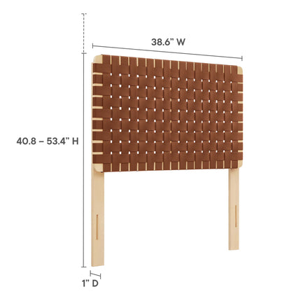 Modway MOD-7121 Sparta Weave Vegan Leather Twin Headboard - Plaza Home Decor