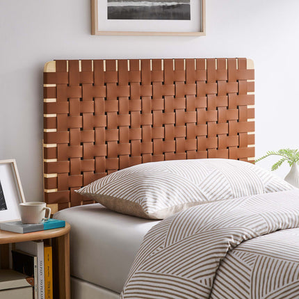 Modway MOD-7121 Sparta Weave Vegan Leather Twin Headboard - Plaza Home Decor