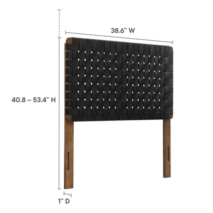 Modway MOD-7121 Sparta Weave Vegan Leather Twin Headboard - Plaza Home Decor