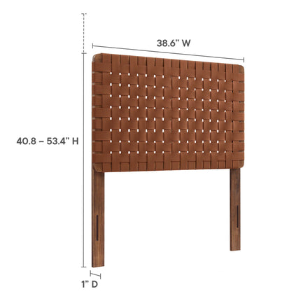 Modway MOD-7121 Sparta Weave Vegan Leather Twin Headboard - Plaza Home Decor