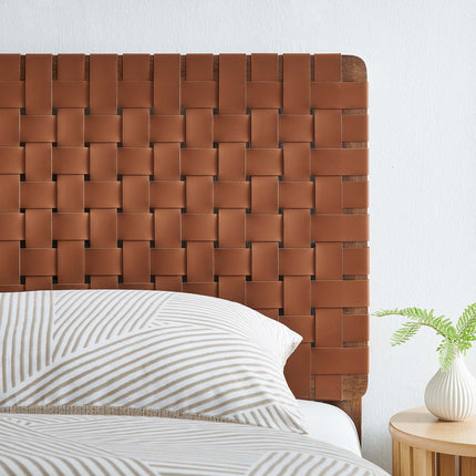 Modway MOD-7121 Sparta Weave Vegan Leather Twin Headboard - Plaza Home Decor