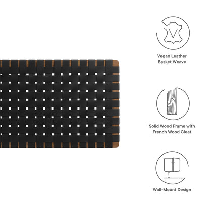 Modway MOD-7122 Sparta Weave Vegan Leather Full Headboard - Plaza Home Decor