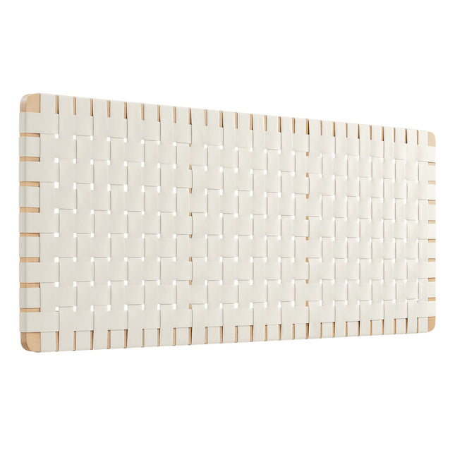 Modway MOD-7124 Sparta Weave Wall-Mount Vegan Leather Queen Headboard - Plaza Home Decor