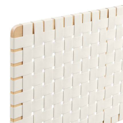 Modway MOD-7124 Sparta Weave Wall-Mount Vegan Leather Queen Headboard - Plaza Home Decor