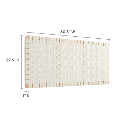 Modway MOD-7124 Sparta Weave Wall-Mount Vegan Leather Queen Headboard - Plaza Home Decor