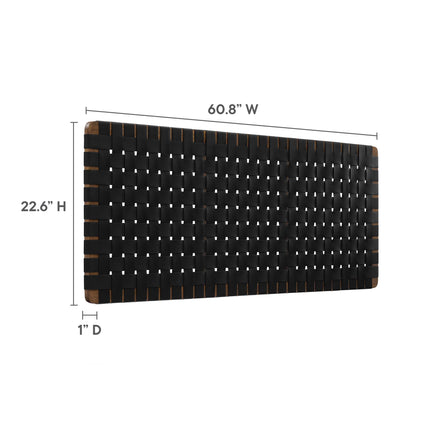 Modway MOD-7124 Sparta Weave Wall-Mount Vegan Leather Queen Headboard - Plaza Home Decor