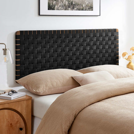 Modway MOD-7124 Sparta Weave Wall-Mount Vegan Leather Queen Headboard - Plaza Home Decor