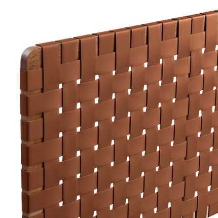 Modway MOD-7124 Sparta Weave Wall-Mount Vegan Leather Queen Headboard - Plaza Home Decor