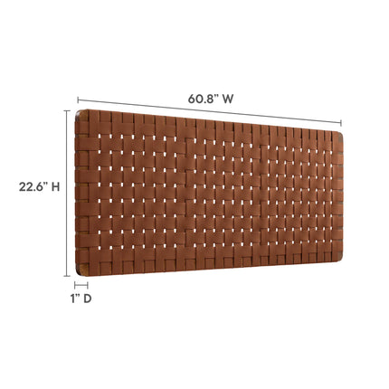 Modway MOD-7124 Sparta Weave Wall-Mount Vegan Leather Queen Headboard - Plaza Home Decor