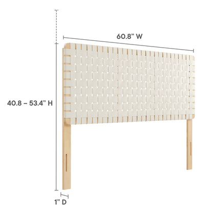 Modway MOD-7125 Sparta Weave Vegan Leather Queen Headboard - Plaza Home Decor