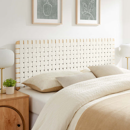 Modway MOD-7125 Sparta Weave Vegan Leather Queen Headboard - Plaza Home Decor