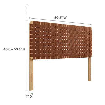 Modway MOD-7125 Sparta Weave Vegan Leather Queen Headboard - Plaza Home Decor