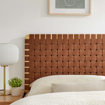 Modway MOD-7125 Sparta Weave Vegan Leather Queen Headboard - Plaza Home Decor