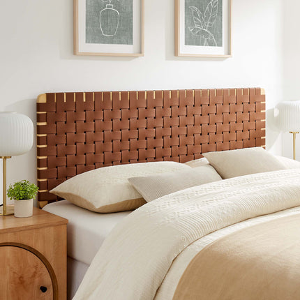 Modway MOD-7125 Sparta Weave Vegan Leather Queen Headboard - Plaza Home Decor